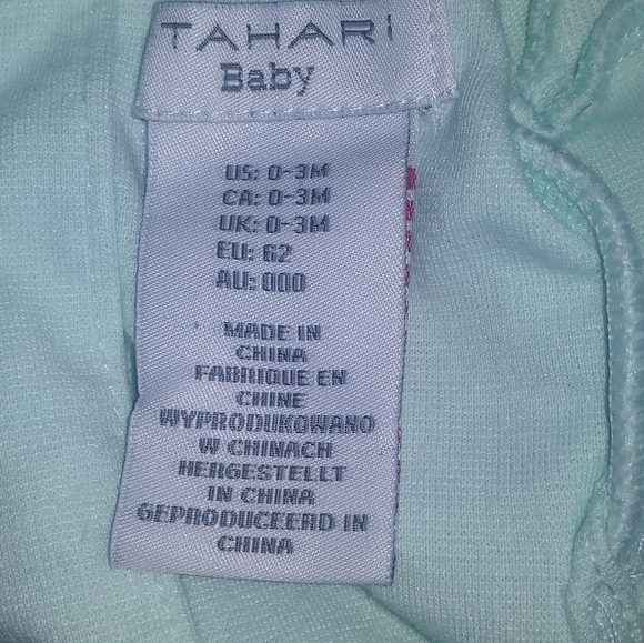 Tahari baby girl set of two top and leggings size 0-3 months - Picture 8 of 9